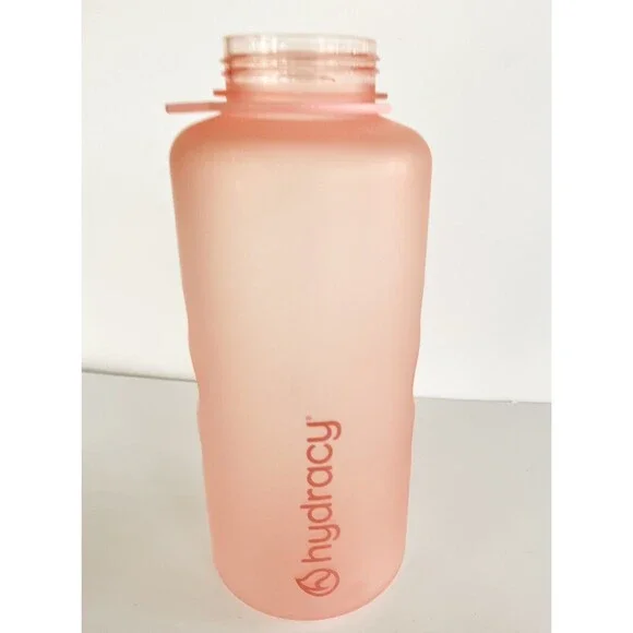 Hydracy Water Bottle with Time Marker -Large BPA Rose Gold 64 oz - Picture 3 of 10